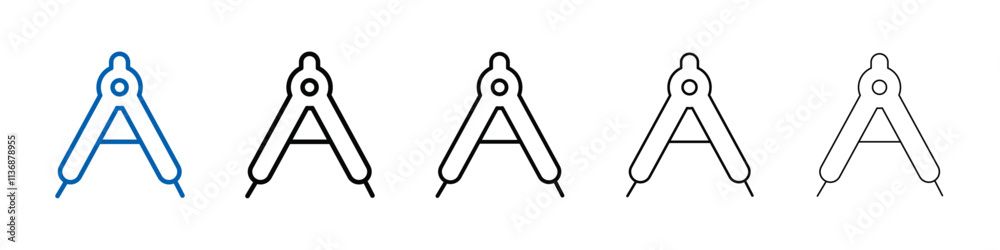 geometric compass icon Outline vector logo for web ui geometric compass icon Outline vector logo for web ui