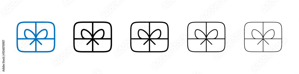 Gift card icon Outline vector logo for web ui Gift card icon Outline vector logo for web ui