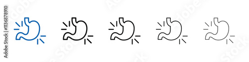 Gastritis icon Outline vector logo for web ui