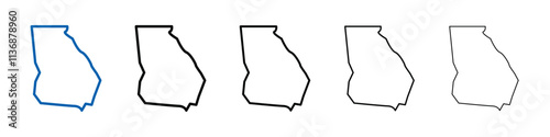 Georgia icon Outline vector logo for web ui