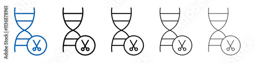 genome editing icon Outline vector logo for web ui