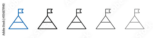 Goal setting icon Outline vector logo for web ui