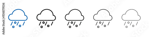 Hail icon Outline vector logo for web ui