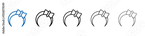 Hair band icon Outline vector logo for web ui