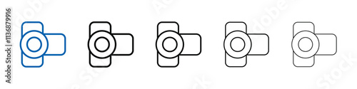 Handy Cam Icon Outline vector logo for web ui