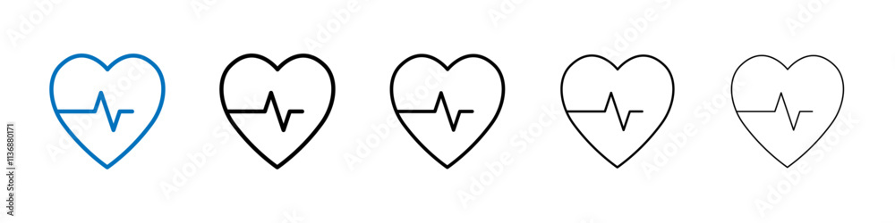 Heartbeat icon Outline vector logo for web ui Heartbeat icon Outline vector logo for web ui