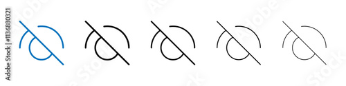 Hide icon Outline vector logo for web ui