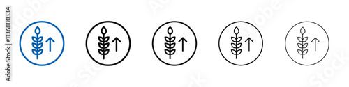 High fiber food icon Outline vector logo for web ui
