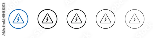 Free Download High voltage icon Outline vector logo for web ui - GFXLoad