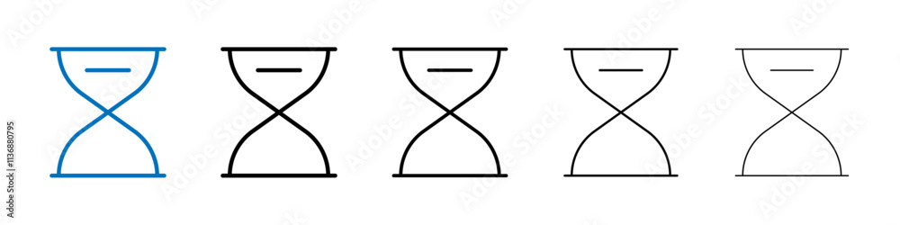 Hourglass icon Outline vector logo for web ui Hourglass icon Outline vector logo for web ui