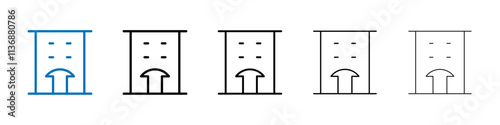 Hotel icon Outline vector logo for web ui