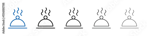 Hot meal icon Outline vector logo for web ui