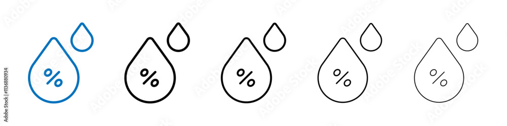 Humidity icon Outline vector logo for web ui Humidity icon Outline vector logo for web ui