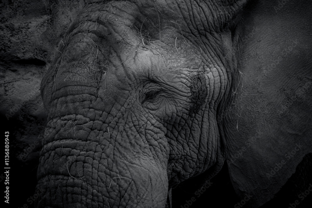 Fototapeta premium photographs of African elephants in their natural habitat in the middle of nature