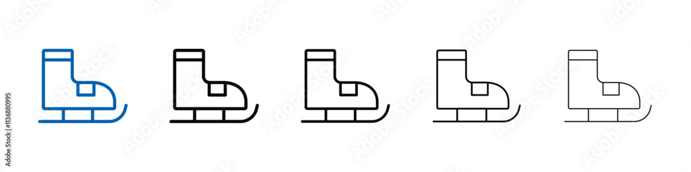 Ice skates icon Outline vector logo for web ui Ice skates icon Outline vector logo for web ui