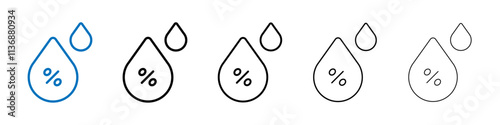 Humidity icon Outline vector logo for web ui