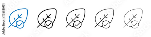 Hypoallergenic tested icon Outline vector logo for web ui
