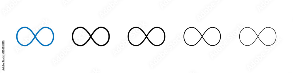 Fototapeta premium Infinite icon Outline vector logo for web ui