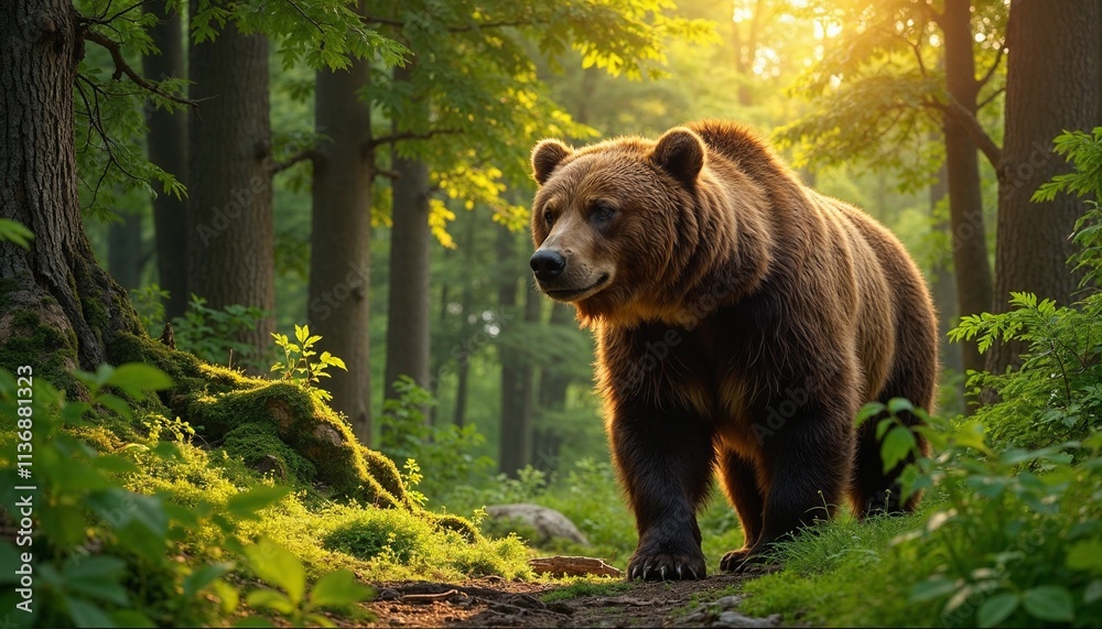Grizzly Bear in a Remote Forest Grizzly Bear in a Remote Forest
