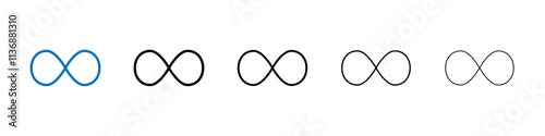 Infinite icon Outline vector logo for web ui
