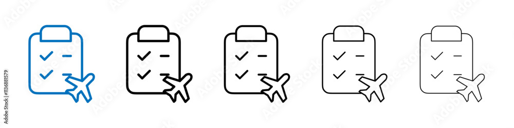 Itinerary icon Outline vector logo for web ui Itinerary icon Outline vector logo for web ui