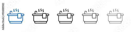Jacuzzi icon Outline vector logo for web ui