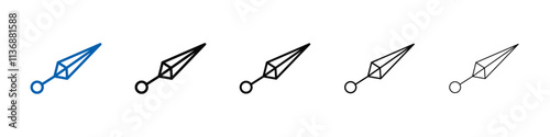 Japanese ninja shuriken icon Outline vector logo for web ui