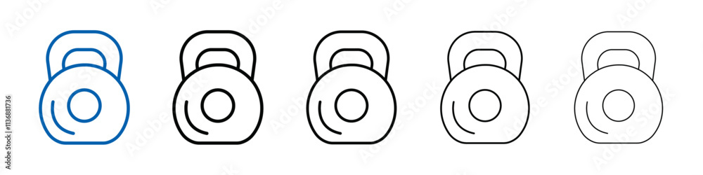kettlebell icon Outline vector logo for web ui kettlebell icon Outline vector logo for web ui