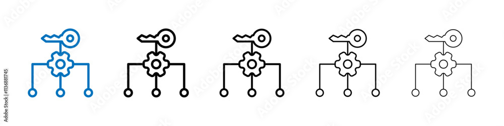 Key factor icon Outline vector logo for web ui Key factor icon Outline vector logo for web ui