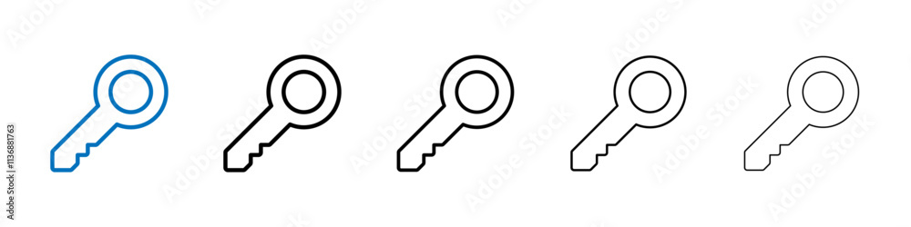 Key icon Outline vector logo for web ui Key icon Outline vector logo for web ui