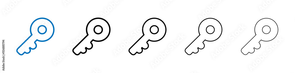 Key icon Outline vector logo for web ui Key icon Outline vector logo for web ui