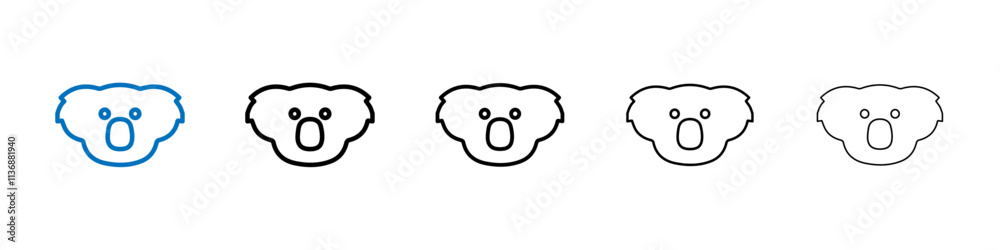 Obraz premium Koala head icon Outline vector logo for web ui