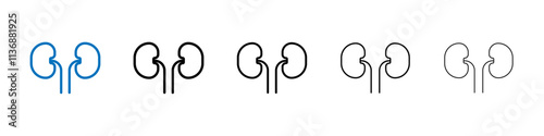 Kidney icon Outline vector logo for web ui