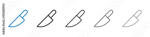 Knife icon Outline vector logo for web ui