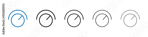 Knob icon Outline vector logo for web ui