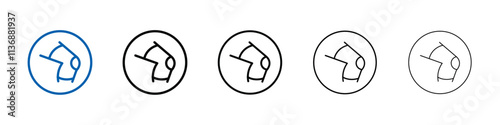 Knee Orthopedic Brace icon Outline vector logo for web ui