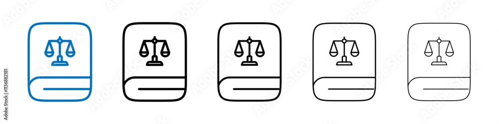 Law book icon Outline vector logo for web ui Law book icon Outline vector logo for web ui