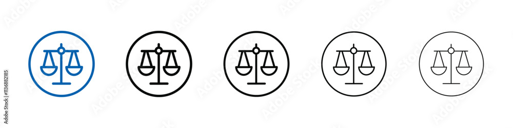 Law scale icon Outline vector logo for web ui Law scale icon Outline vector logo for web ui