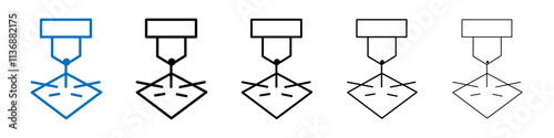 Laser machine icon Outline vector logo for web ui