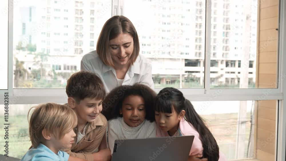 Cute african girl programing system while surround with caucasian teacher and diverse friend. Professional instructor explain and teaching coding engineering prompt while student listening. Erudition. Cute african girl programing system while surround with caucasian teacher and diverse friend. Professional instructor explain and teaching coding engineering prompt while student listening. Erudition.
