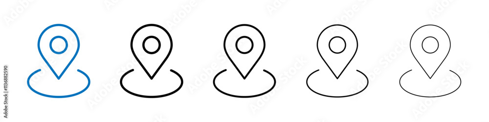 Location pin icon Outline vector logo for web ui Location pin icon Outline vector logo for web ui