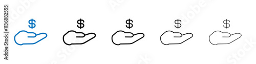 Loan icon Outline vector logo for web ui