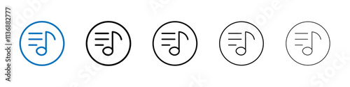 Lyrics icon Outline vector logo for web ui