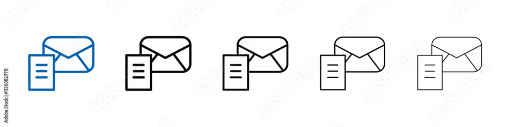 Mail message icon Outline vector logo for web ui Mail message icon Outline vector logo for web ui