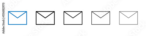 Mail icon Outline vector logo for web ui