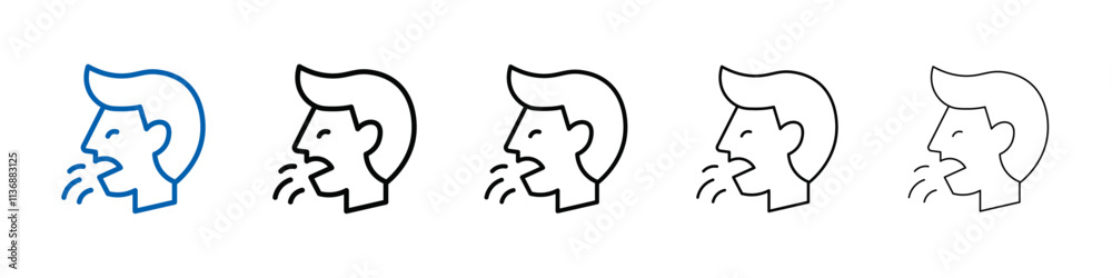 man coughs icon Outline vector logo for web ui man coughs icon Outline vector logo for web ui