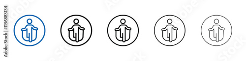 Man jumping with skipping rope icon Outline vector logo for web ui