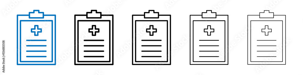 Medical record icon Outline vector logo for web ui Medical record icon Outline vector logo for web ui
