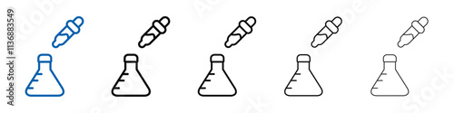 Medical test icon Outline vector logo for web ui