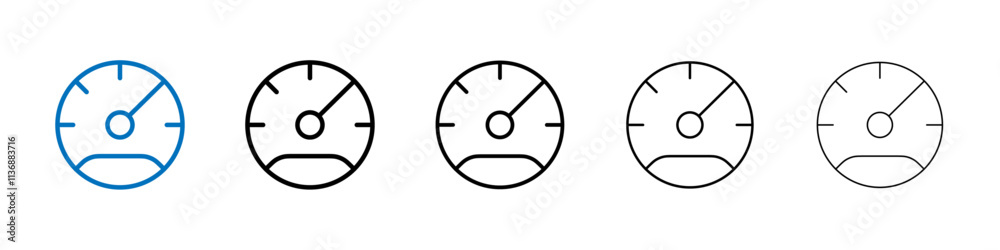 Meter icon Outline vector logo for web ui